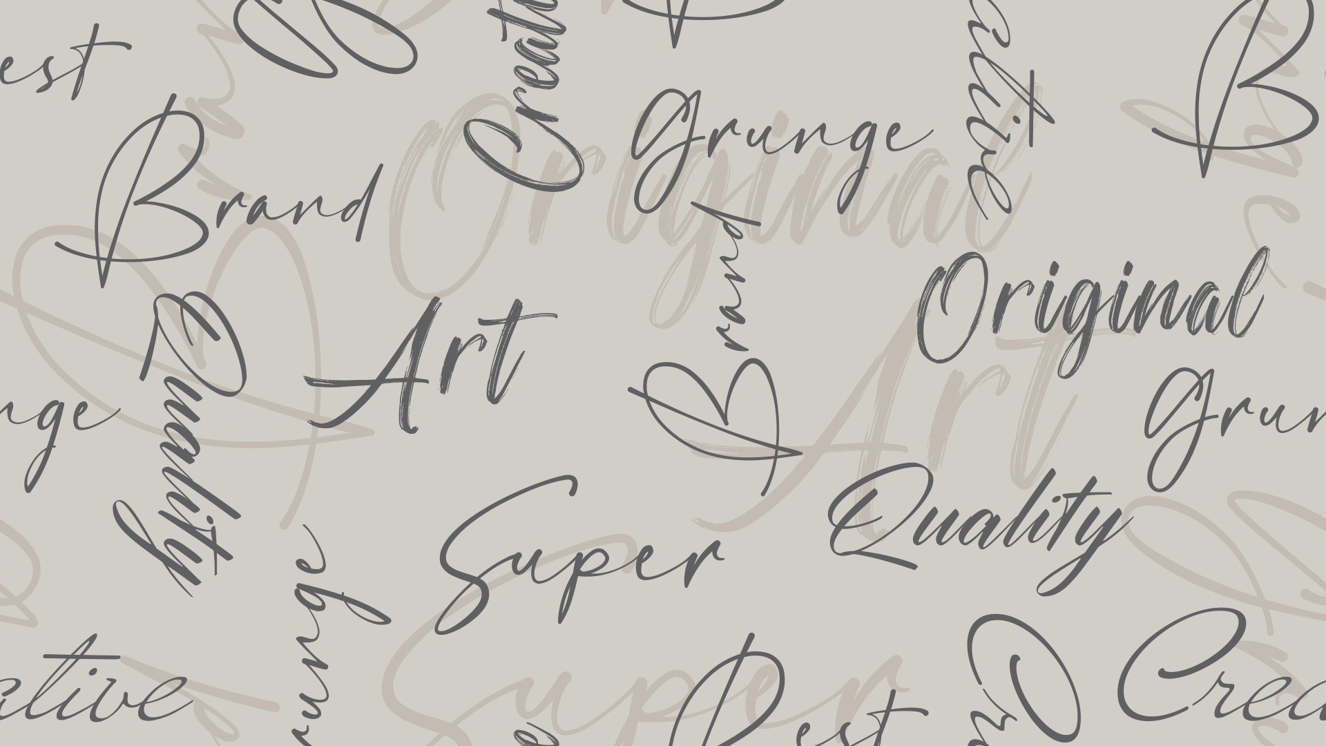 Assortment of script fonts