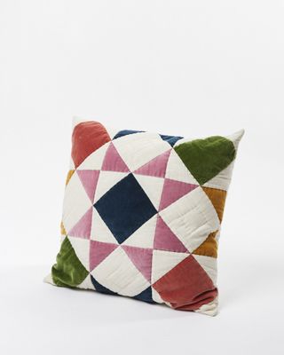 Patchwork Multicolour Velvet Cushion Cover | Oliver Bonas