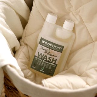 Woolroom detergent in a duvet