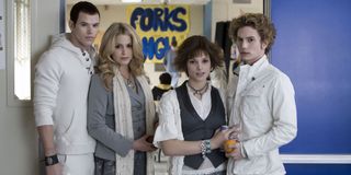 Emmett, Rosalie, Alice and Jasper Cullen in Twilight cafeteria