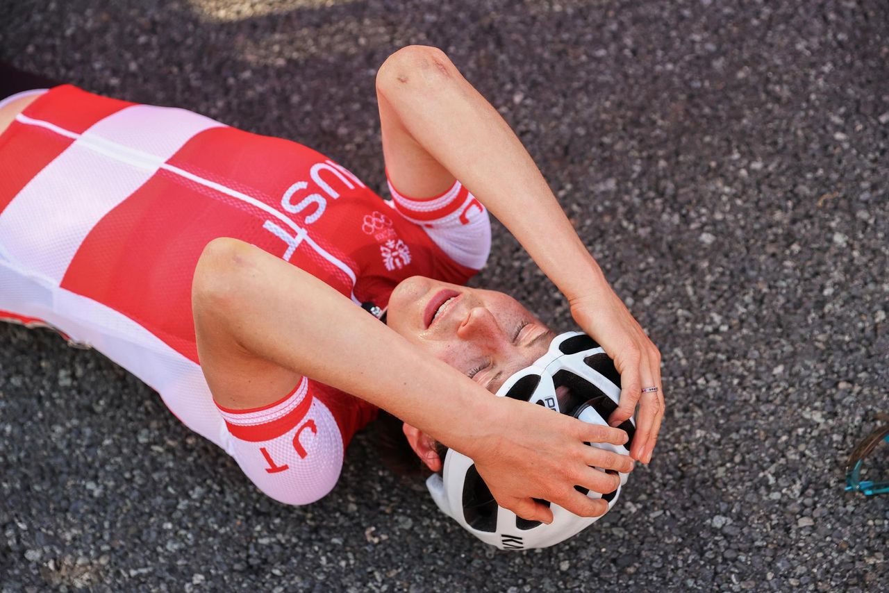 Tokyo 2020 Olympic Games Olimpiadi Tokyo 2020 Womens Road Race Musashinonomori Park Fuji Internetional Speedway 137 km 25072021 Anna Kiesenhofer Austria Alex WhiteheadSWpixBettiniPhoto2021