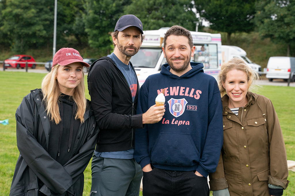 TV tonight Georgia, David, Jon and Lucy hang out together