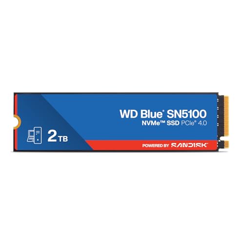 Wd Blue Sn5100 2tb Nvme Ssd - M.2 2280, Pcie Gen 4.0, Internal Solid State Drive - Read Speeds Up to 7,100mb/s, Upgrade Storage for Pc/laptops - Wds200t5b0e