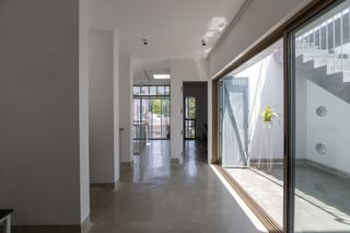 Hall path touched with balcony Area and glass slidding