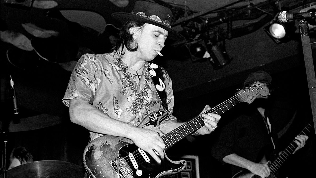 Stevie Ray Vaughan live onstage in NYC, 1983, playing his number one Stratocaster