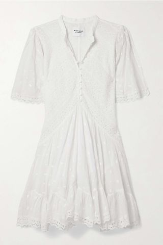 Marant Étoile Slayae Broderie Anglaise Cotton Mini Dress