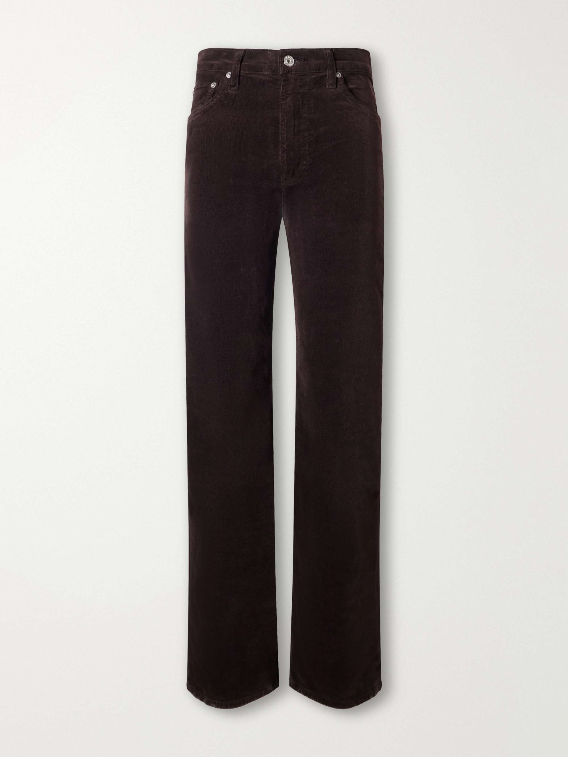 Palma Cotton-Blend Corduroy Straight-Leg Pants