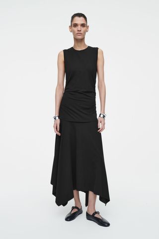 Ruched Jersey Maxi Dress