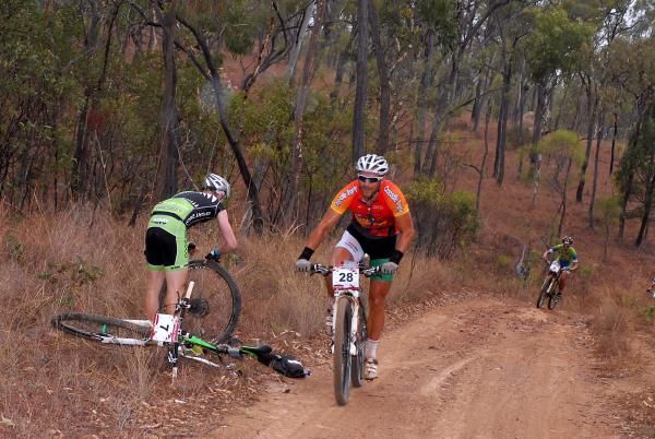 Dominick Hrinkow has a mechanical. Ivan Rybarik and Wolfgang Krenn catch up.