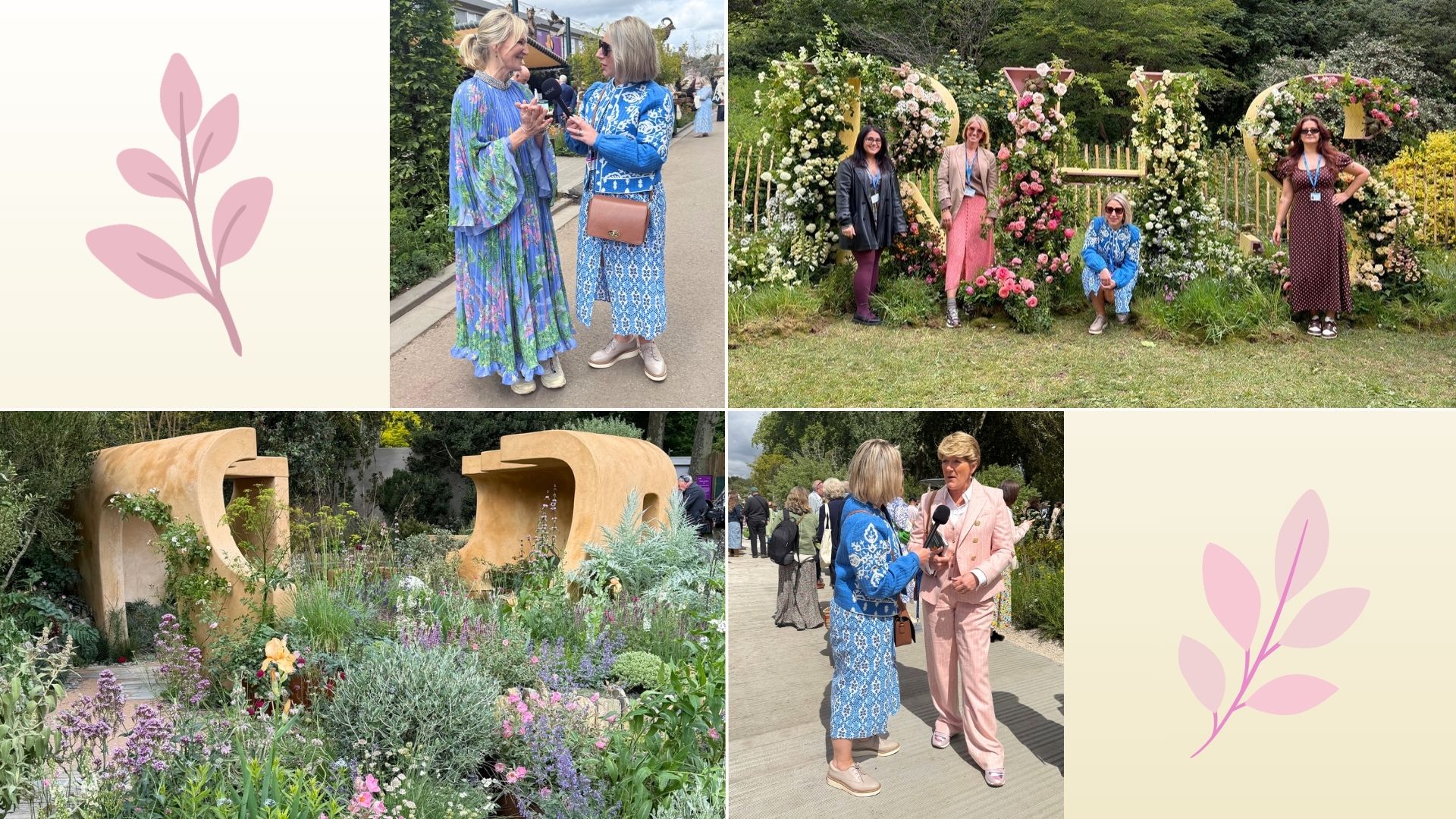 Collage of flower images behind the scenes of the RHS Chelsea Flower show 2026 