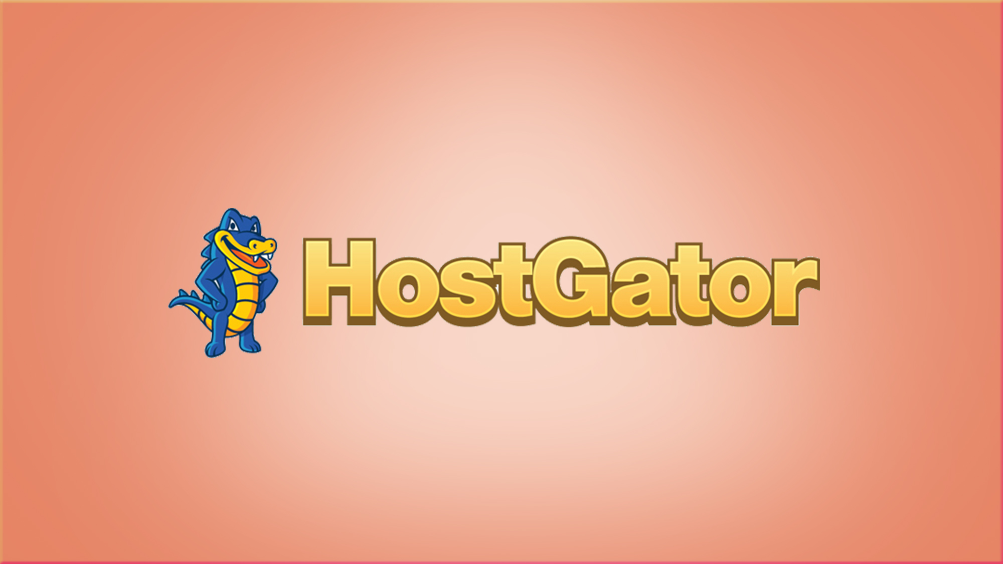 HostGator trademark on pink scenery with prominence effect