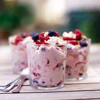 Summer Berry Meringues and Cream