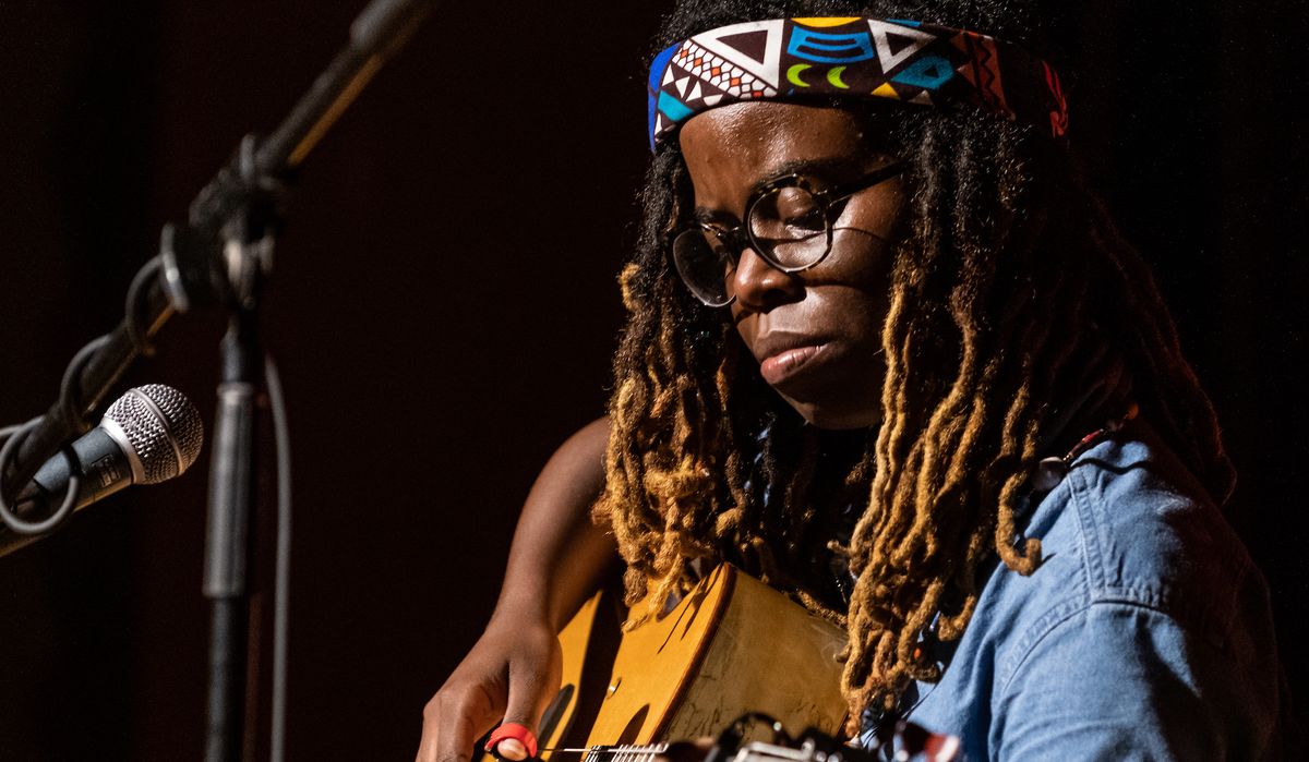 Yasmin Williams performs at the Avalon Theater in Easton, Maryland on August 13, 2021