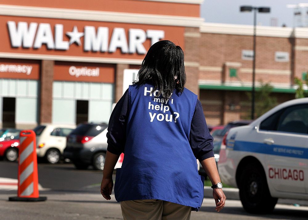 A Walmart employee. 