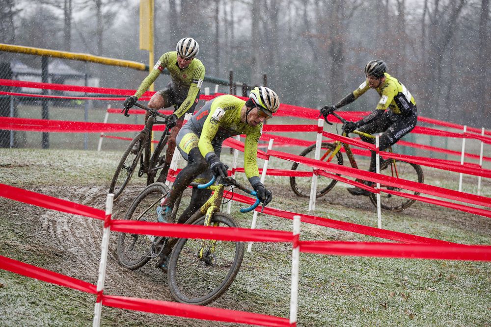 The leaders in the men's race at the North Carolina Grand Prix