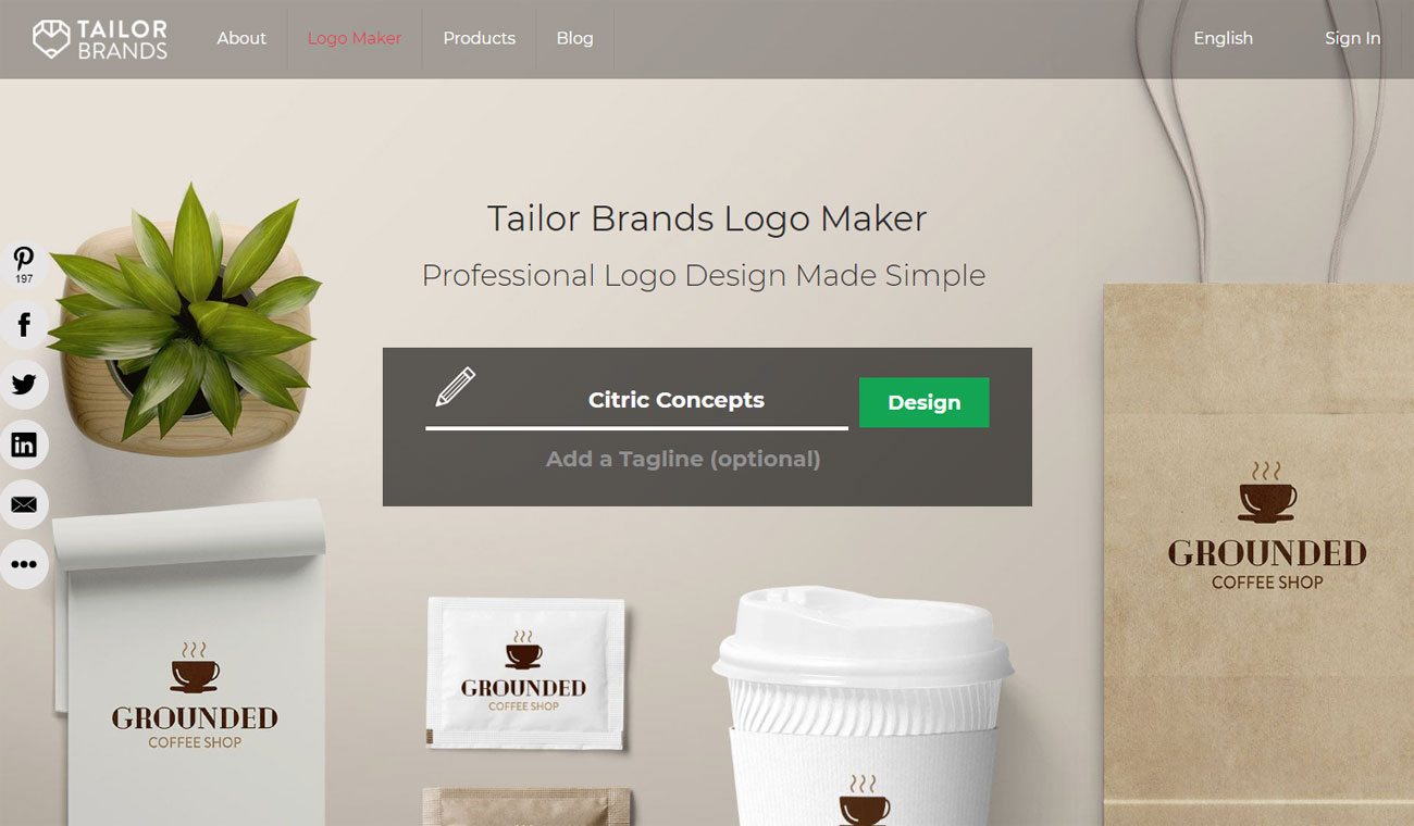 Best free logo maker: Tailor Brands Logo Maker