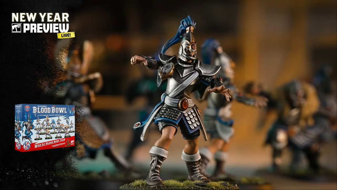 Blood Bowl High Elves on the gridiron