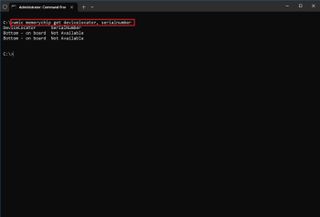 Windows 10 RAM serial number command