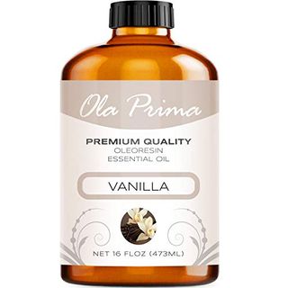 Ola Prima Oils - Vanilla Essential Oil (16oz Bulk) Therapeutic Grade for Aromatherapy, Diffuser, Cleaning & Relaxation - Vanilla Essential Oil for Diffuser - Vanilla Fragrance Oil for Soap & Candles