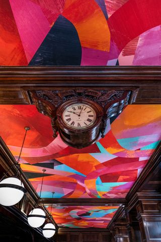 Phyllida Barlow's ceiling installation inside The Audley pub