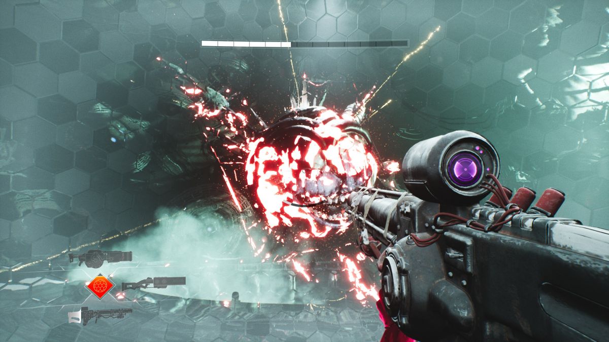Brutalist bullet hell FPS Luna Abyss