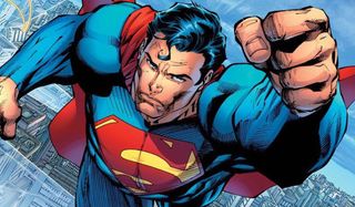 Superman flying in DC Comic books