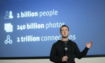 Facebook CEO Mark Zuckerberg introduces the social network's graph search feature on Jan. 15.