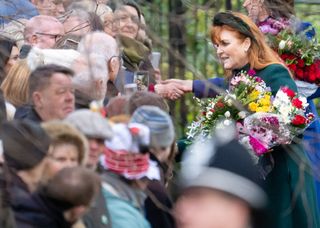 Sarah Ferguson joined the 2023 Sandringham walkabout, her first in 32 years
