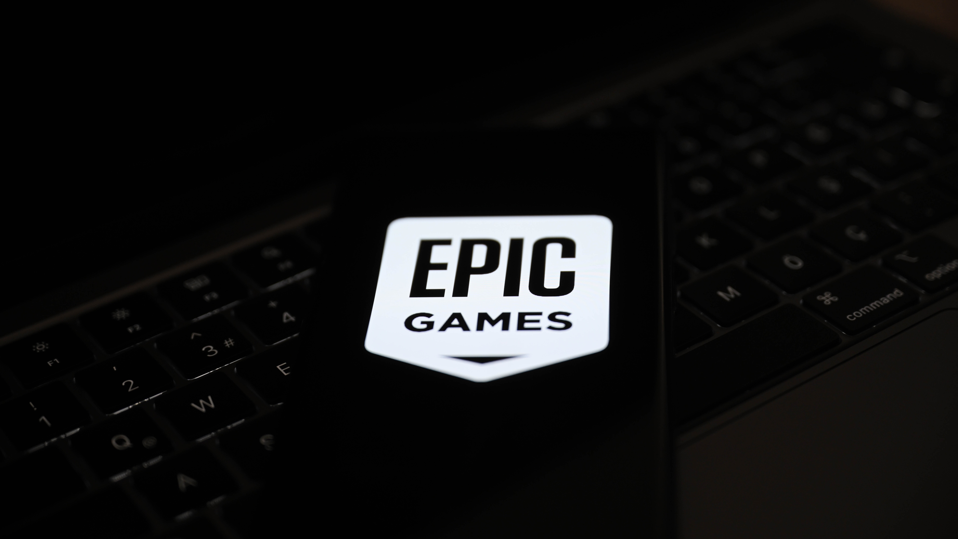 ANKARA, TURKIYE - AUGUST 5: In this photo illustration, the Epic Games Store logo is displayed on a screen in Ankara, Turkiye, on August 5, 2025. (Photo by Harun Ozalp/Anadolu via Getty Images)
