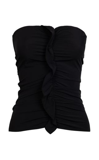 Minimal Ruffled Stretch Tube Top