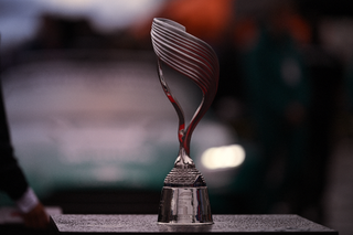 Close-up of the AI-generated Canadian Grand Prix trophy