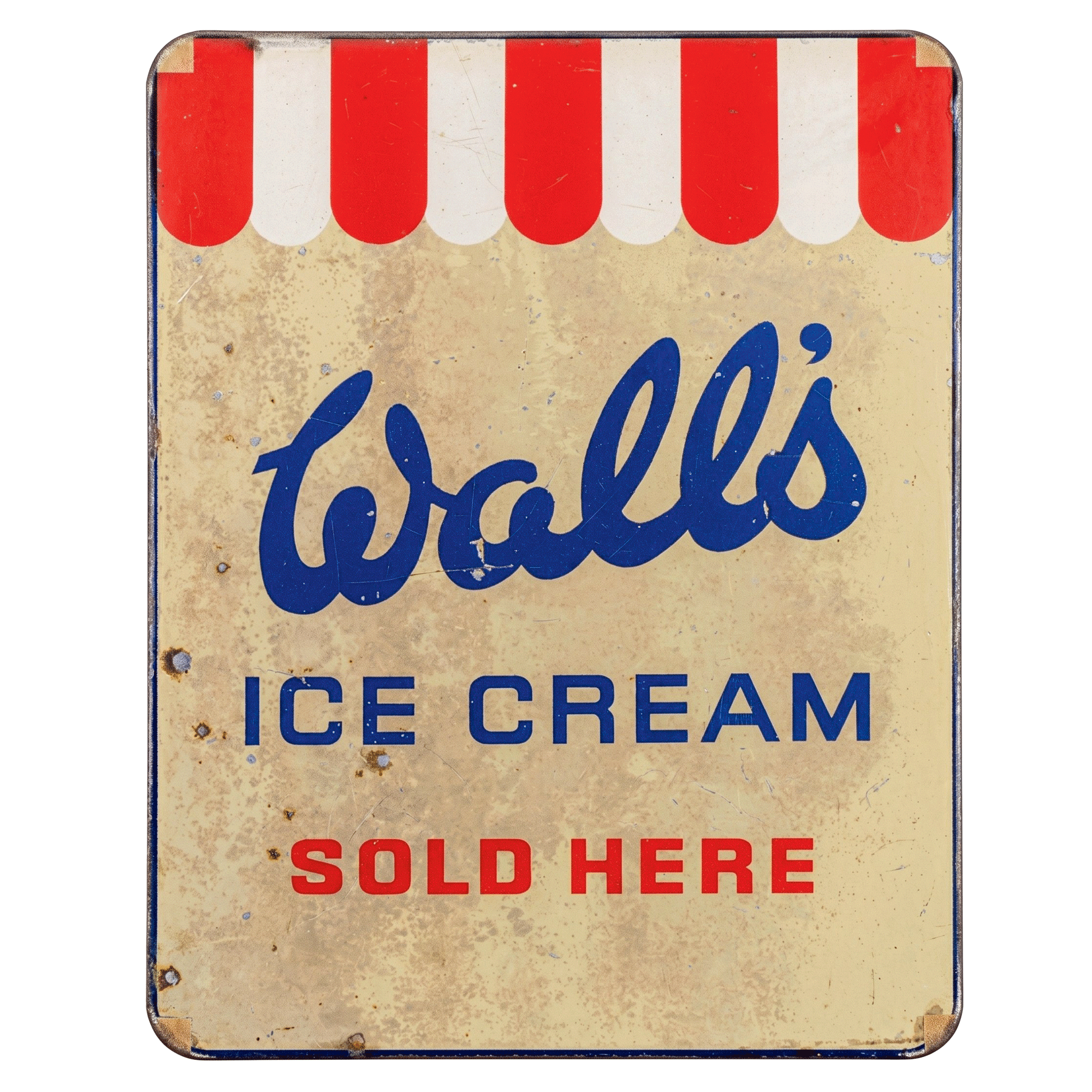 Tin Sign Walls Ice Cream vintage wall art from Amazon against a white background