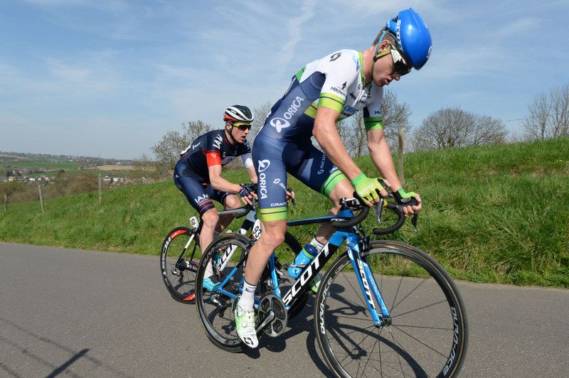 Simon Clarke (Orica-GreenEdge) and fellow Australian David Tanner (IAM Cycling) animated the race late today