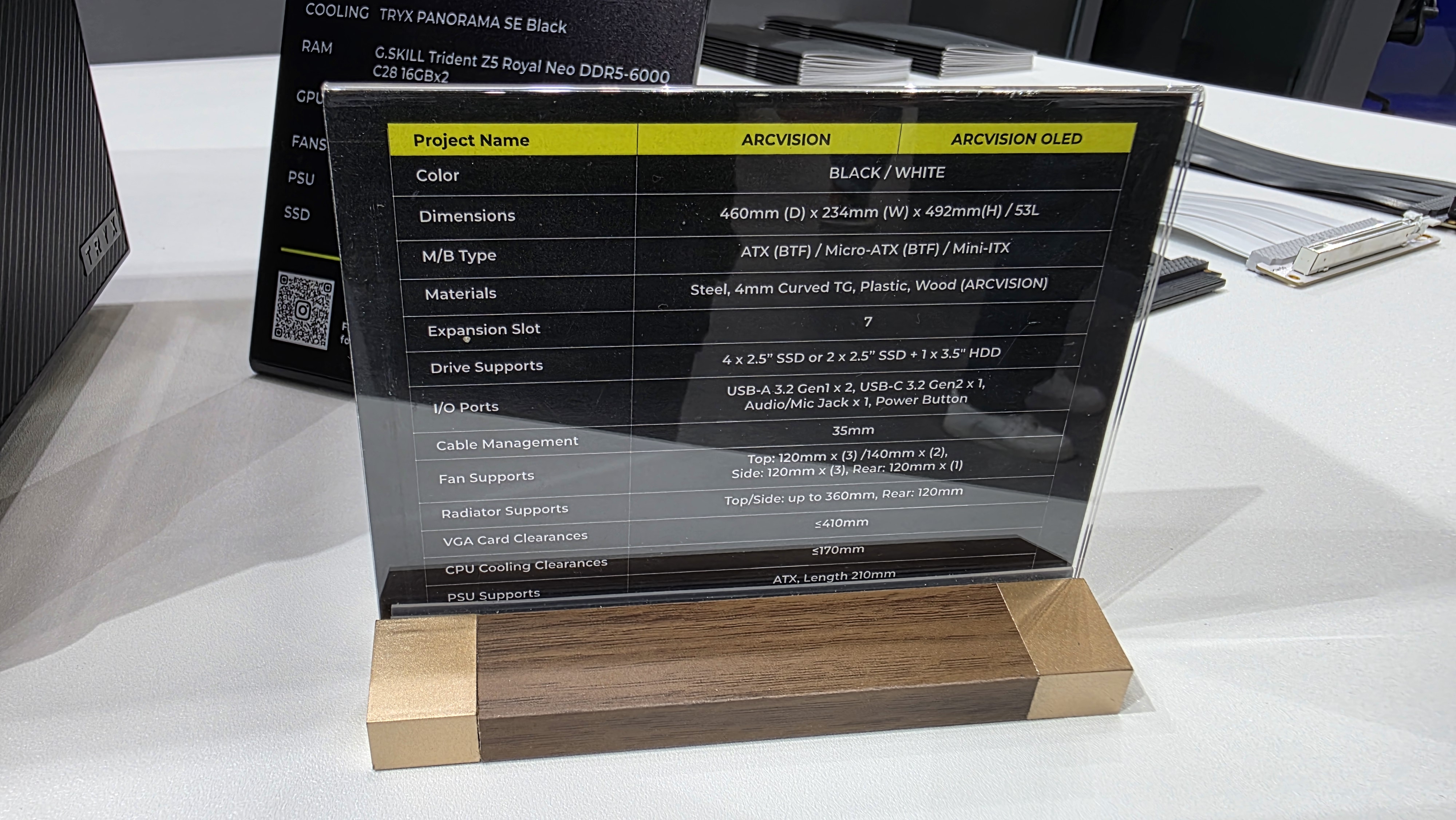 The Tryx Arcvision case with curved display