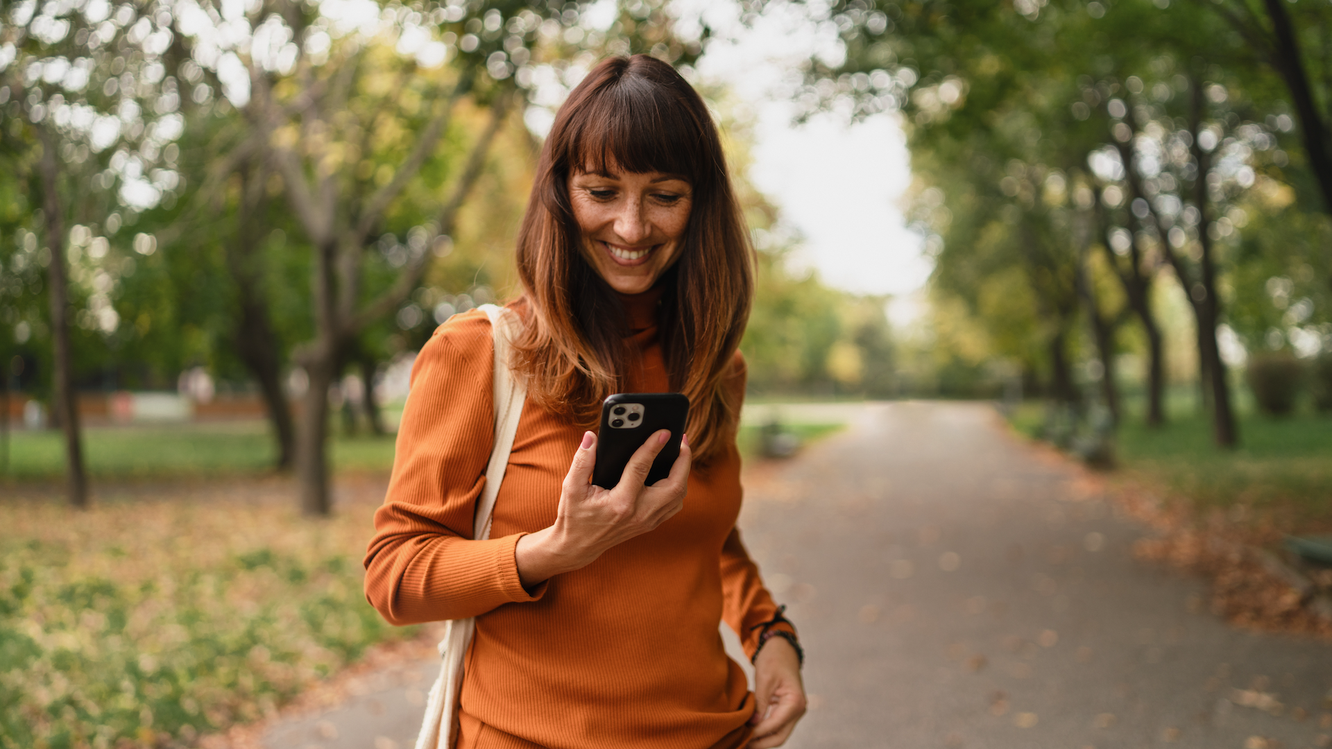 woman using phone
