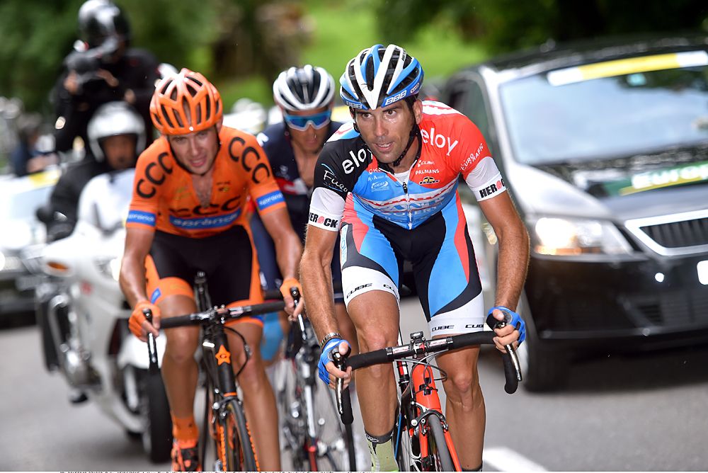 Marco Marcato (Wanty-Groupe Gobert) leads the breakaway