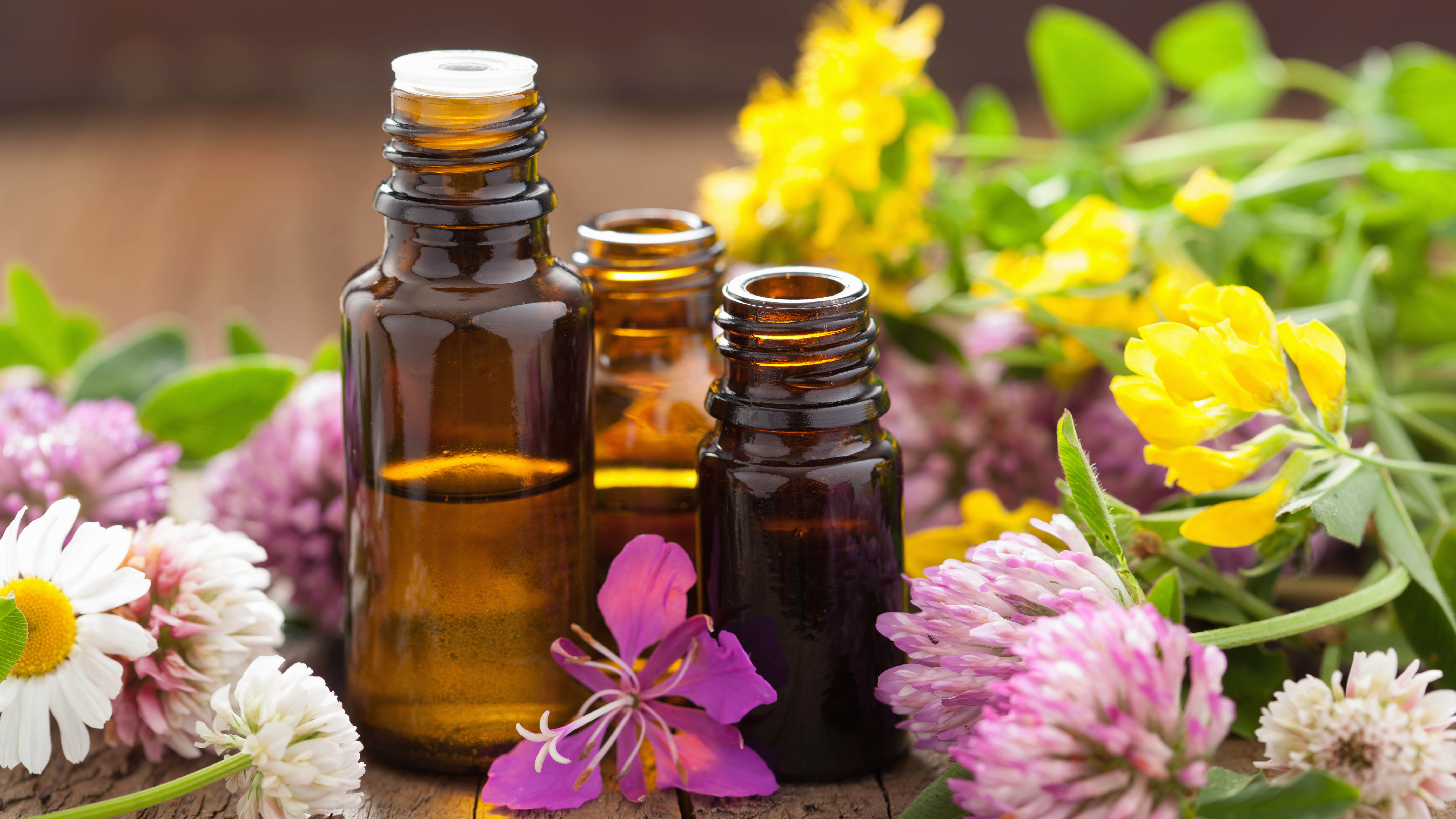 essential oil bottles