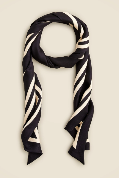 J.Crew, Long Printed Silk Scarf