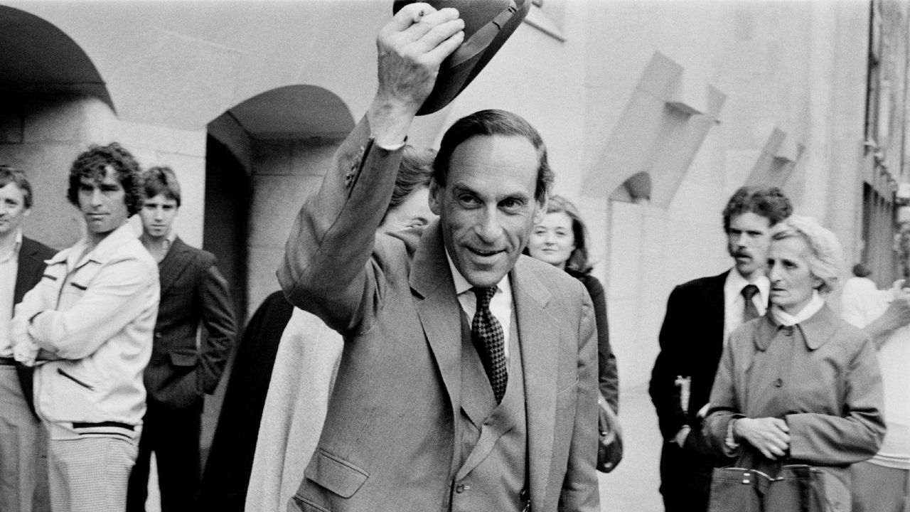 Jeremy Thorpe leaving court