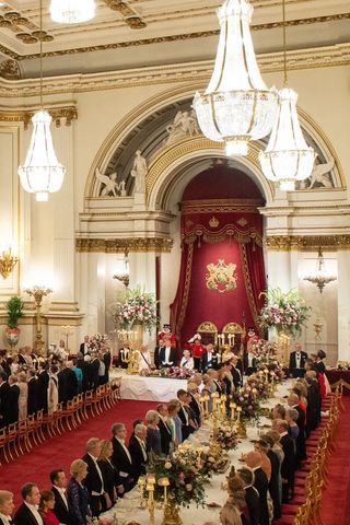 The Buckingham Palace ballroom is used for State Banquets and other momentous occasions