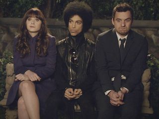 Prince cosies up to Zooey Deschanel in New Girl