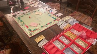 Monopoly board game on a table