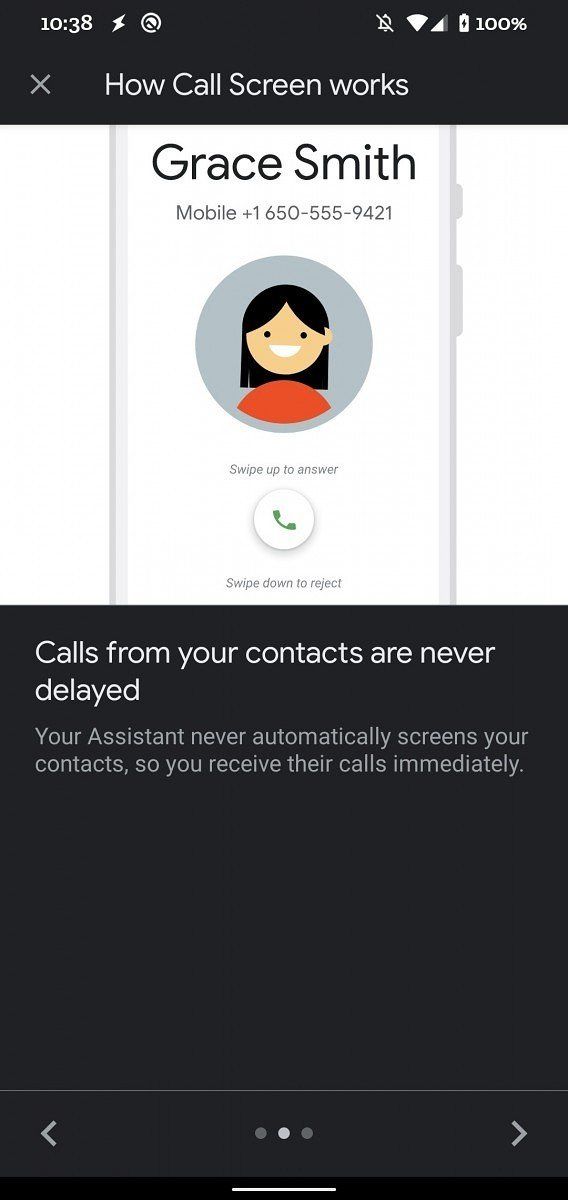Pixel Automatic Call Screen Feature