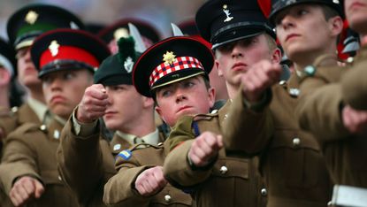 Junior Soldiers take part in Europe's biggest graduation parade at the Army Foundation College, Harrogate