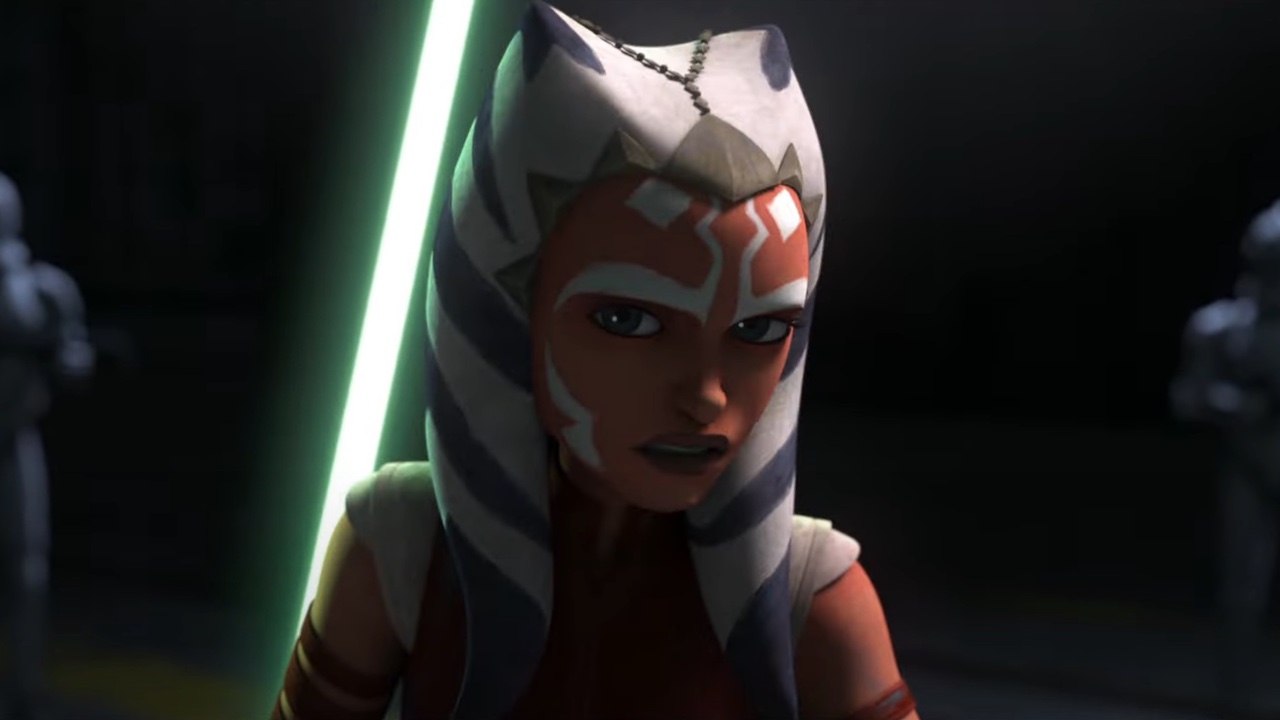 Ahsoka Tano holding green lightsaber in Tales of the Jedi
