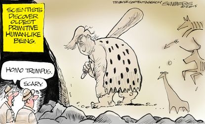 Political cartoon U.S. Donald Trump science