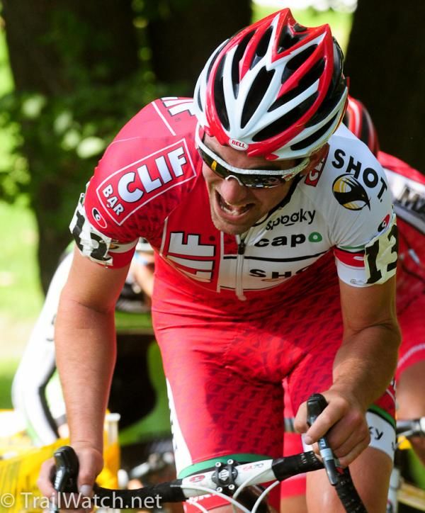 Troy Wells(Cliff Bar) later crashed out of the race