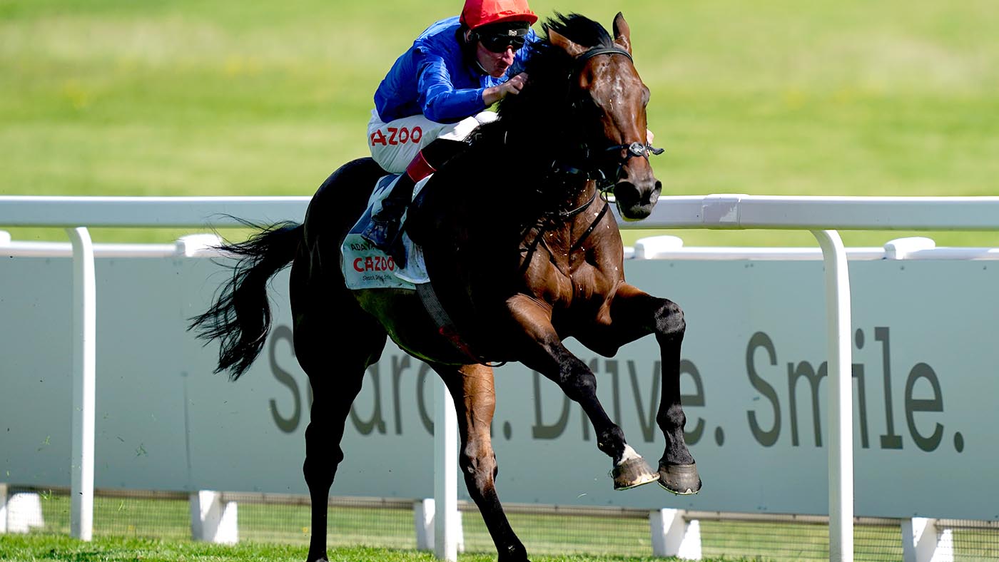 Adayar ridden by Adam Kirby on their way to winning the Cazoo Derby 2021