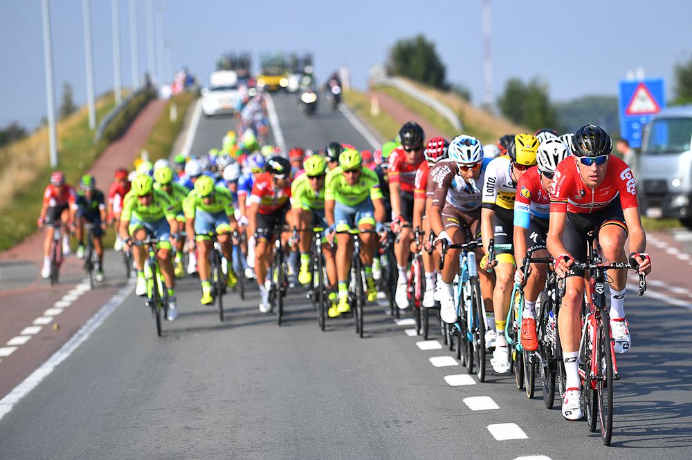 The peloton in action during stage 3 at the Eneco Tour