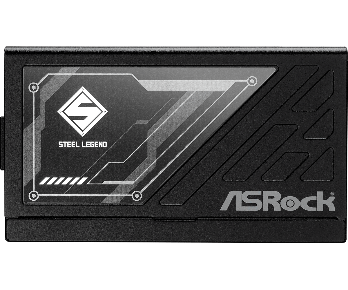 ASRock Steel Legend in black casing and cables